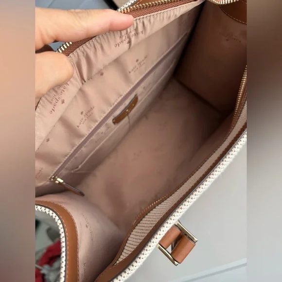 Kate Spade Ellie Large Canvas & Leather
Tote - Warm Gingerbread - NWOT - Picture 4 of 16